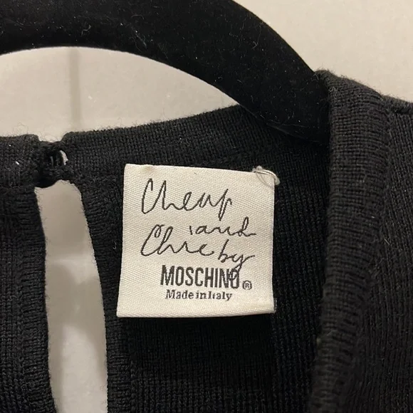 Vintage Moschino Silk & Velvet Striped Wool Sweater